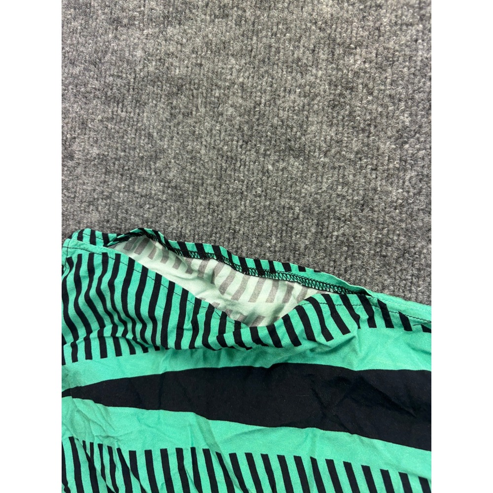 Nahe Hawaiian Blouse Womens XS Green Black Dolman Smocked Waist Top - Picture 6 of 9